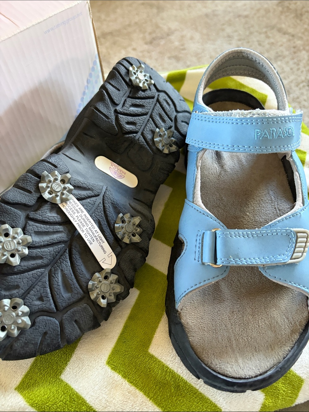 Women's Light Blue Golf Sandals - Adjustable Comfort